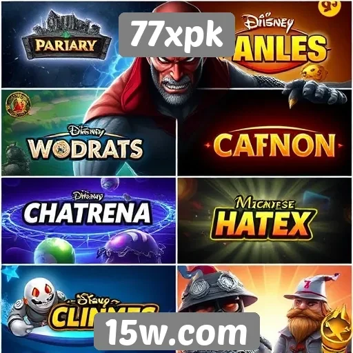 Variedade de jogos disponíveis no 77xpk